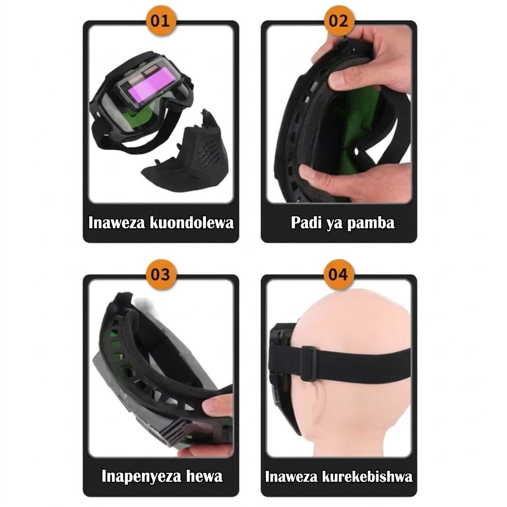 Kofia ya Kisasa ya Kuchomelea yenye Auto-Darkening